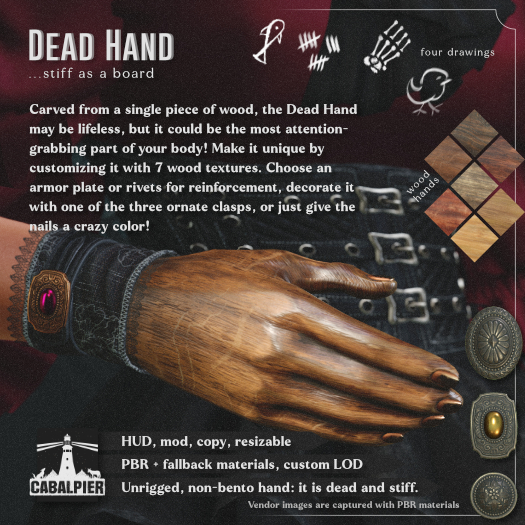 [CABALPIER] Dead Hand - Wood Pack - (Female)