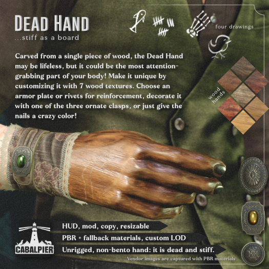 [CABALPIER] Dead Hand - Wood Pack - (Male)