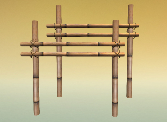 [Px] Bamboo Railing Set (MESH)
