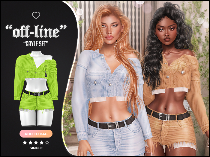 "Off-Line" x "Gayle" Set / Treuse