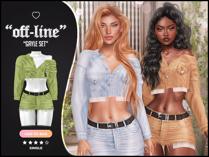 "Off-Line" x "Gayle" Set / Pistachio