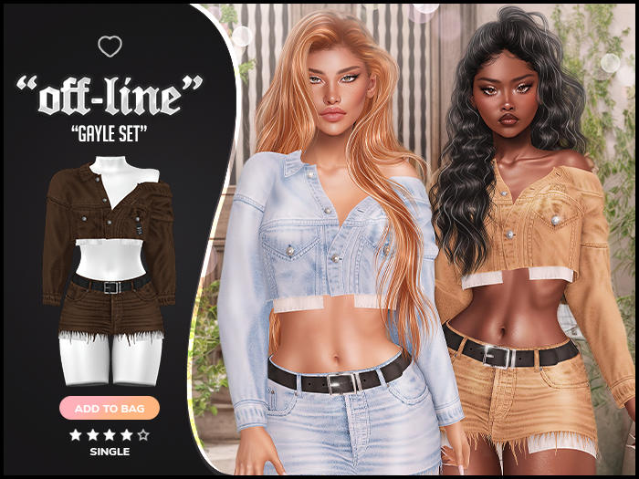 "Off-Line" x "Gayle" Set / Mahogany