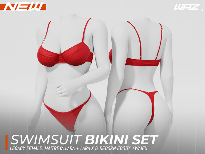 WAZ - Swimsuit Bikini Set (Red)