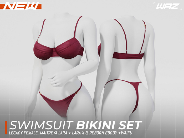 WAZ - Swimsuit Bikini Set (Merlot)