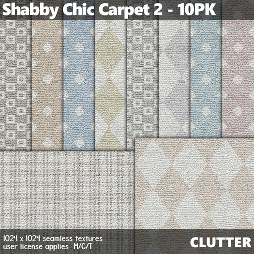 Clutter - Shabby Chic Carpet 2 - 10PK