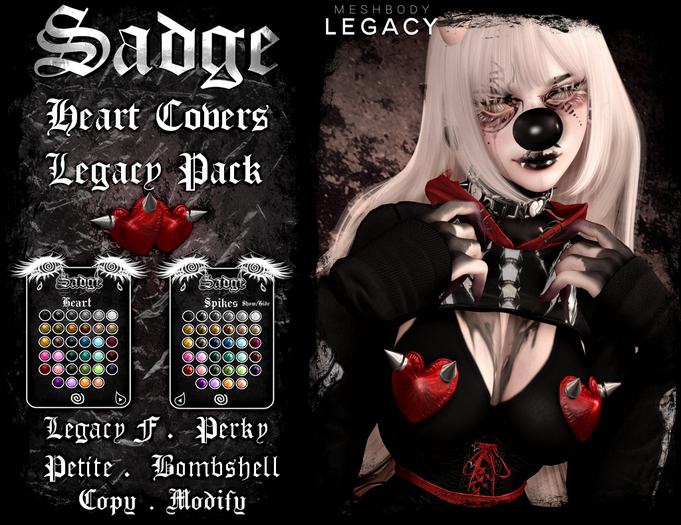 Sadge Heart Covers LEGACY F