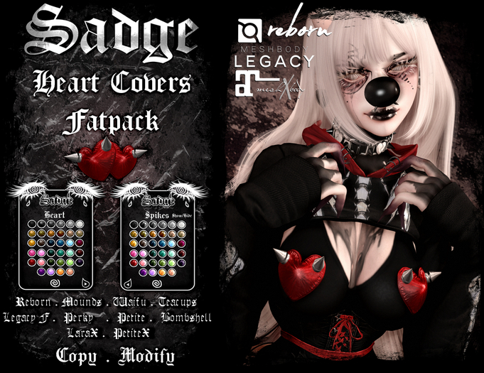 Sadge Heart Covers FATPACK