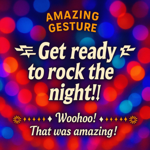 Gesture Get ready to rock the night! with voice and beat pop rock | Party Animation in Second Life - Amazing Gesture