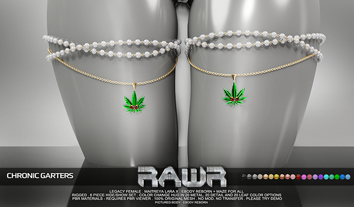 RAWR! Chronic Garters (add me)