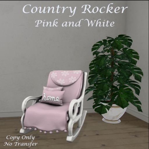 UTD - Country Pink and White Rocker BOXED