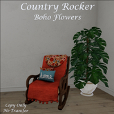 UTD - Country Boho Flowers Rocker BOXED