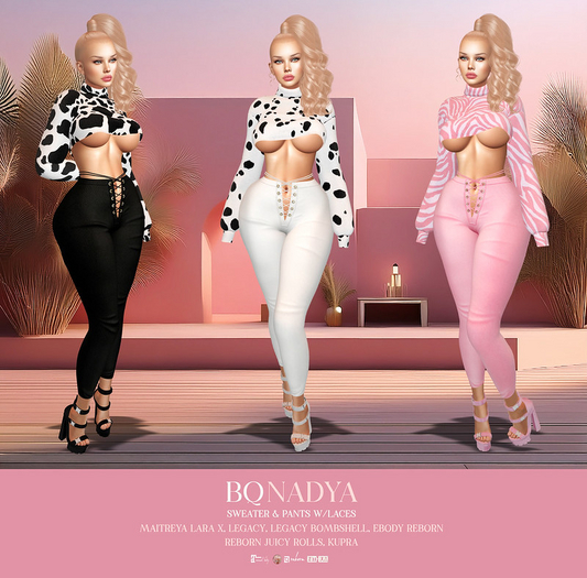BQ::Nadya Sweater:: Baby Pink Zebra