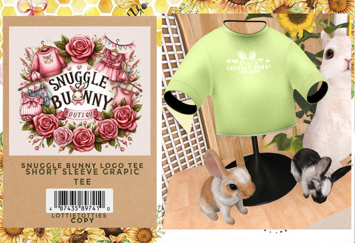 Snuggly Bunny Boutique:(SS)Logo Tee-keylimes--add