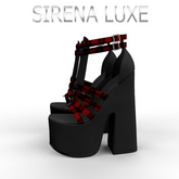 Red Plaid Mossa Heels KUPRA