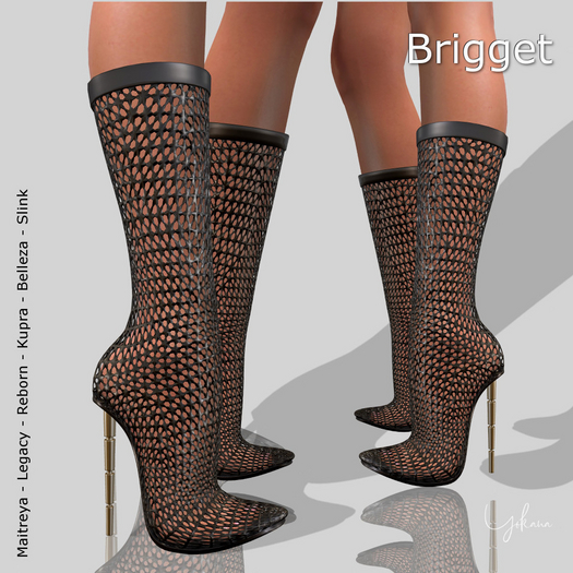 Yokana - Brigget Fishnet Boots