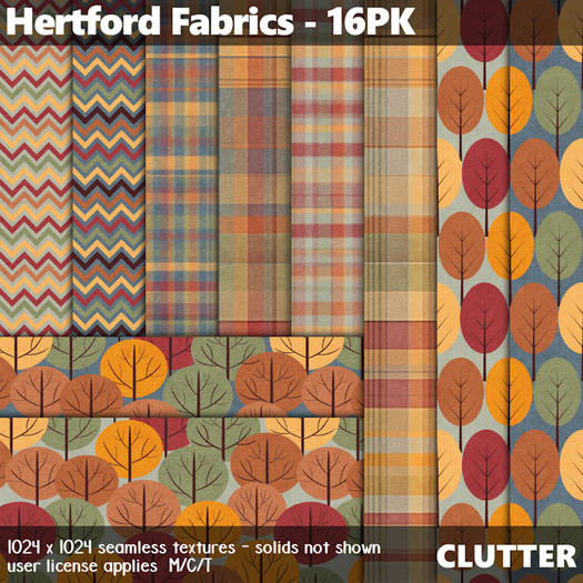 Clutter - Hertford Fabrics - 16PK