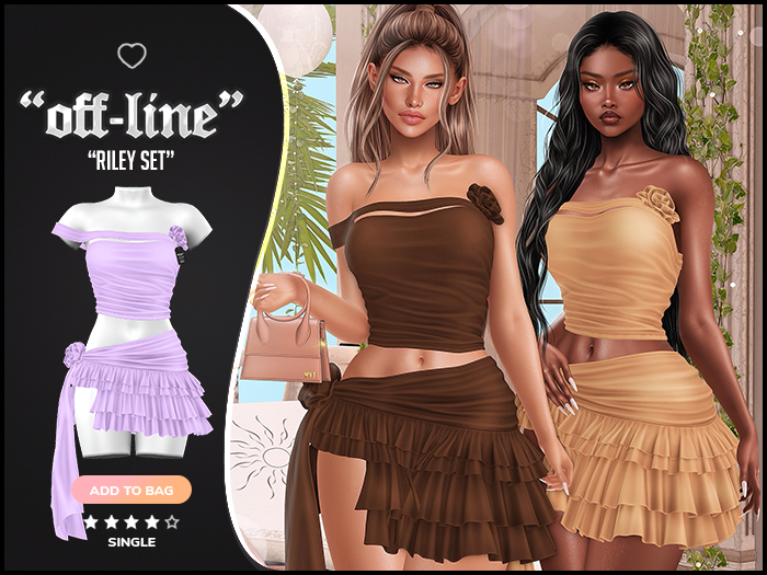 "Off-Line" x "Riley" Set / Thistle