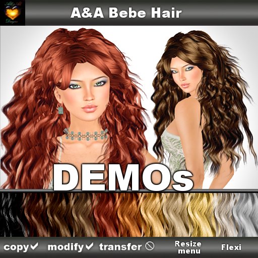 A&A Bebe Hair DEMOs (long wavy style)