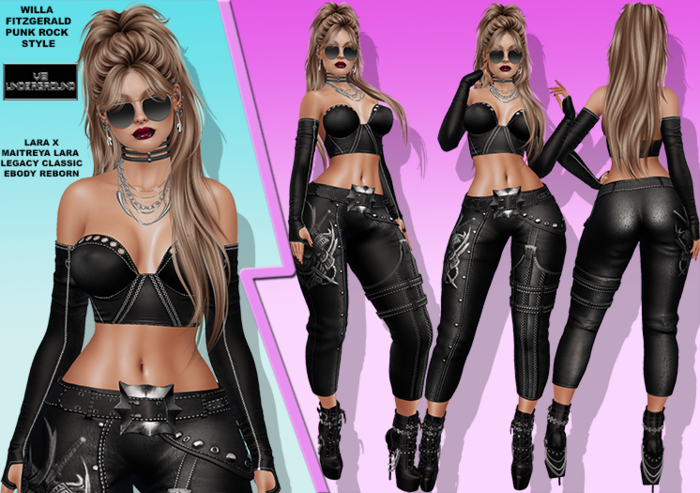 **WILLA FITZGERALD PUNK ROCK STYLE COMPLETE OUTFIT**