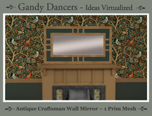 Antique Craftsman Victorian Wall Mirror - 1 Prim Mesh
