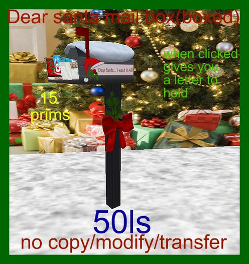 Dear santa mail box(boxed)