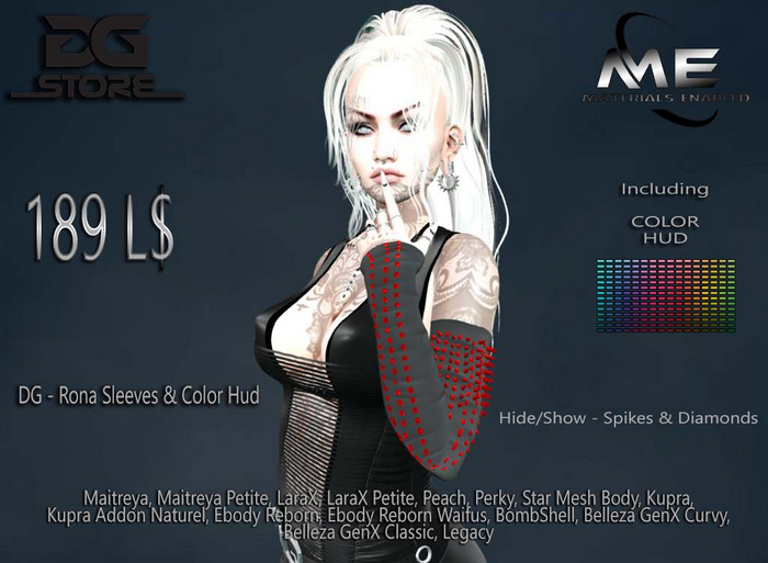 DG - Rona Sleeves & Color Hud - DEMO- DEMO