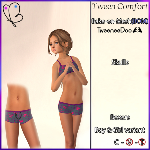 Tween Comfort - Tweeneedoo Boxers Set - Skulls