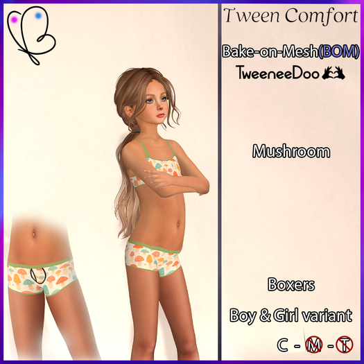 Tween Comfort - Tweeneedoo Boxers Set - Mushroom