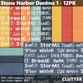 Clutter - Stone Harbor Denims 1 - 12PK