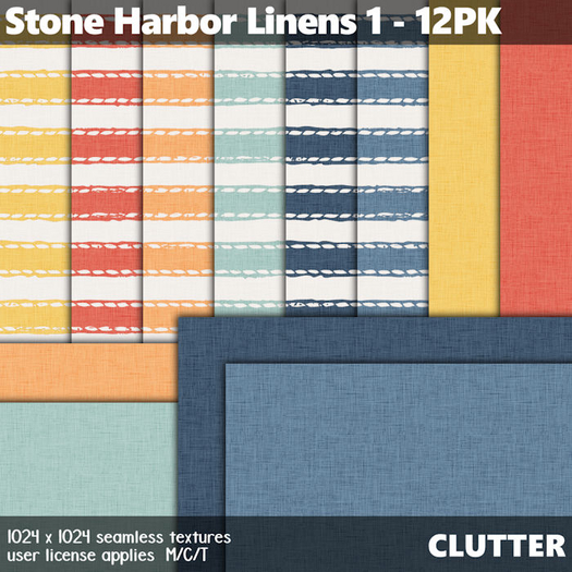 Clutter - Stone Harbor Linens 1 - 12PK