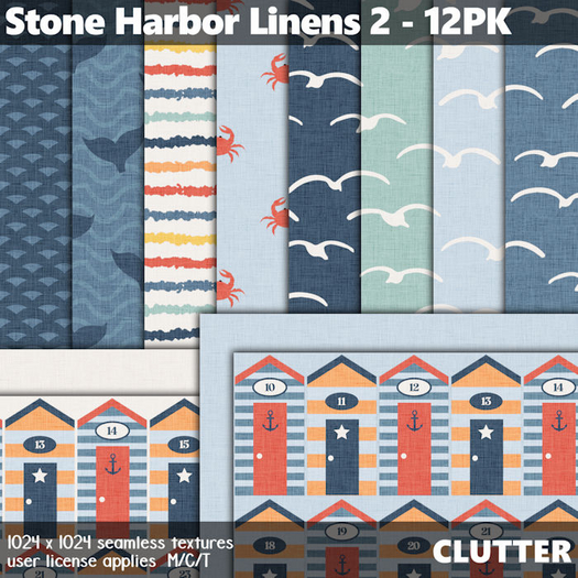 Clutter - Stone Harbor Linens 2 - 12PK