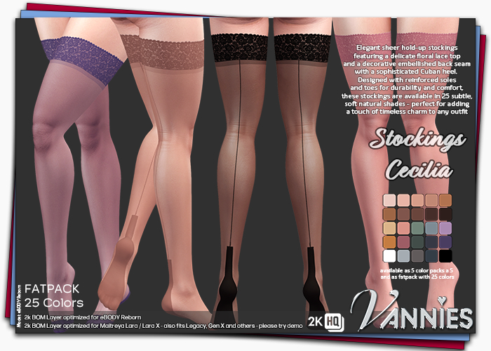 2k BOM VANNIES  Stockings Cecilia FATPACK