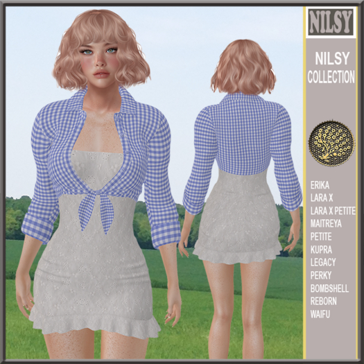 VICHY SHIRT&BRODERIE DRESS