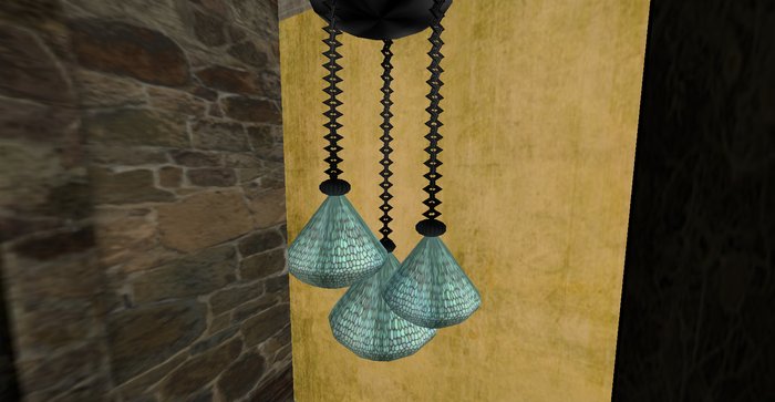 ALMOST FREE! WHIMSY AQUA  RUSTIC SHABBY CHIC TEAR DROP CHANDELIER