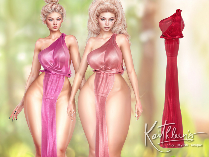 Kaithleen's Agora Silk Gown - Red