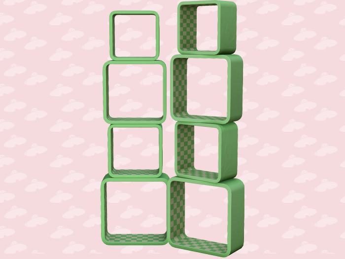 Amalgam: Stacked Shelf - Green Check [add]