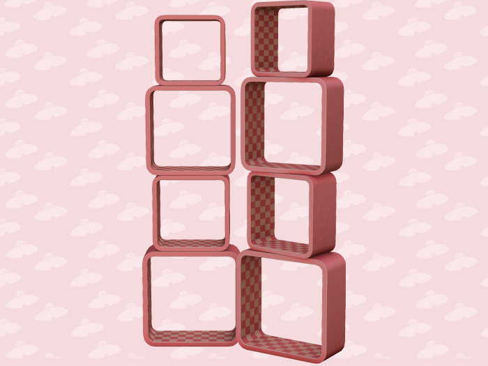 Amalgam: Stacked Shelf - Pink Check [add]