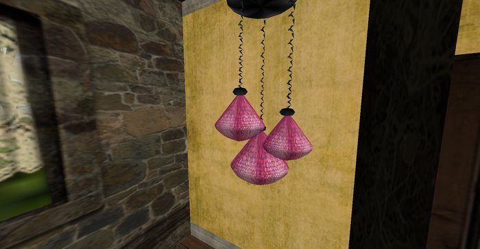 ALMOST FREE! WHIMSY PINK  RUSTIC SHABBY CHIC TEAR DROP CHANDELIER