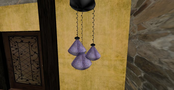 ALMOST FREE! WHIMSY PURPLE  RUSTIC SHABBY CHIC TEAR DROP CHANDELIER
