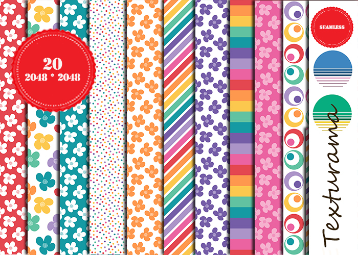 TEXTURE RAINBOW FLOWERS