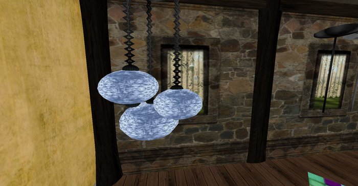 ALMOST FREE! WHIMSY BLUE RUSTIC SHABBY CHIC GLOBE CHANDELIER