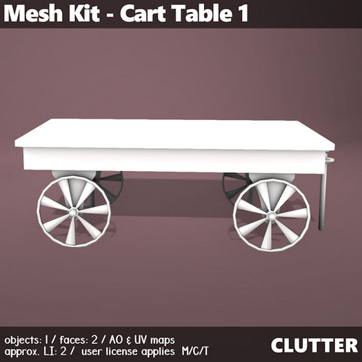 Clutter - Mesh Kit - Cart Table 1