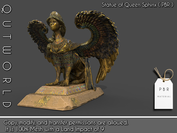 .::QUTWORLDT Statue of Queen Sphinx_PBR::.FP