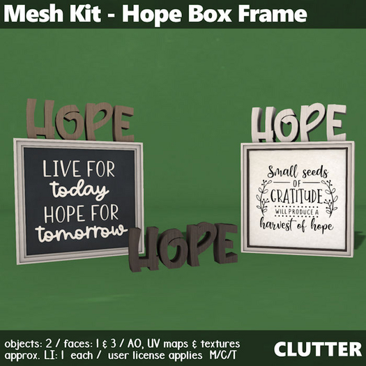 Clutter - Mesh Kit - Hope Box Frame