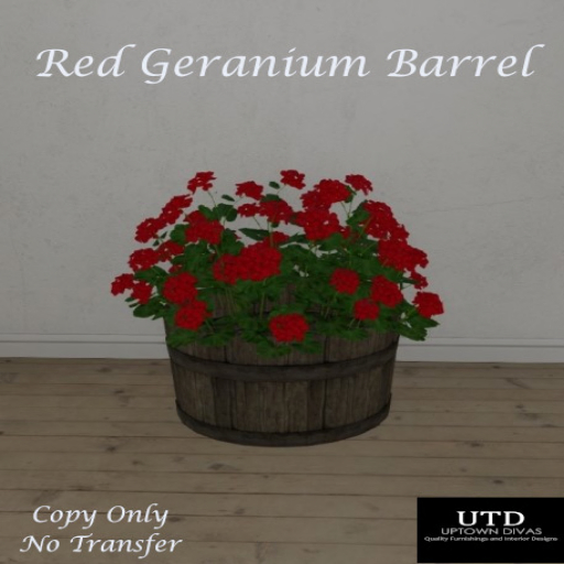UTD - Red Geranium Barrel BOXED