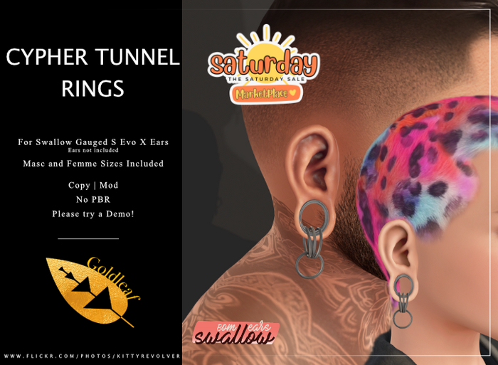 Goldleaf - Cypher Tunnel Rings 