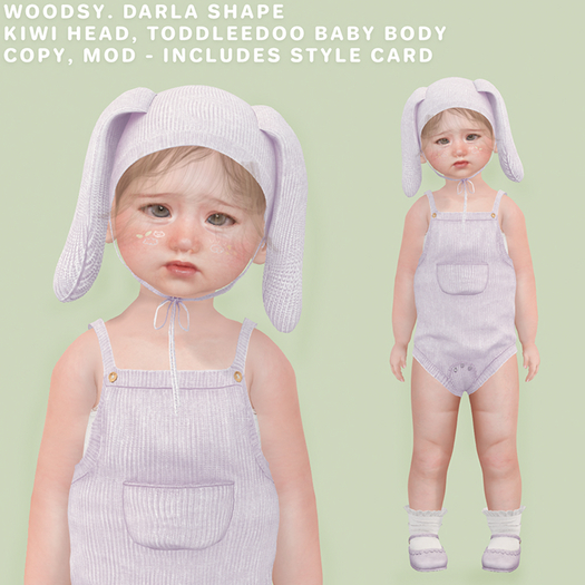 woodsy. darla shape - kiwi head - unpack