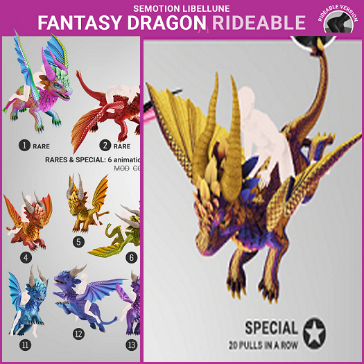 SEmotion Libellune Fantasy Dragon Rideable SPECIAL