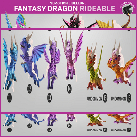 SEmotion Libellune Fantasy Dragon Rideable UNCOMMON 15