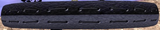 black leather collar